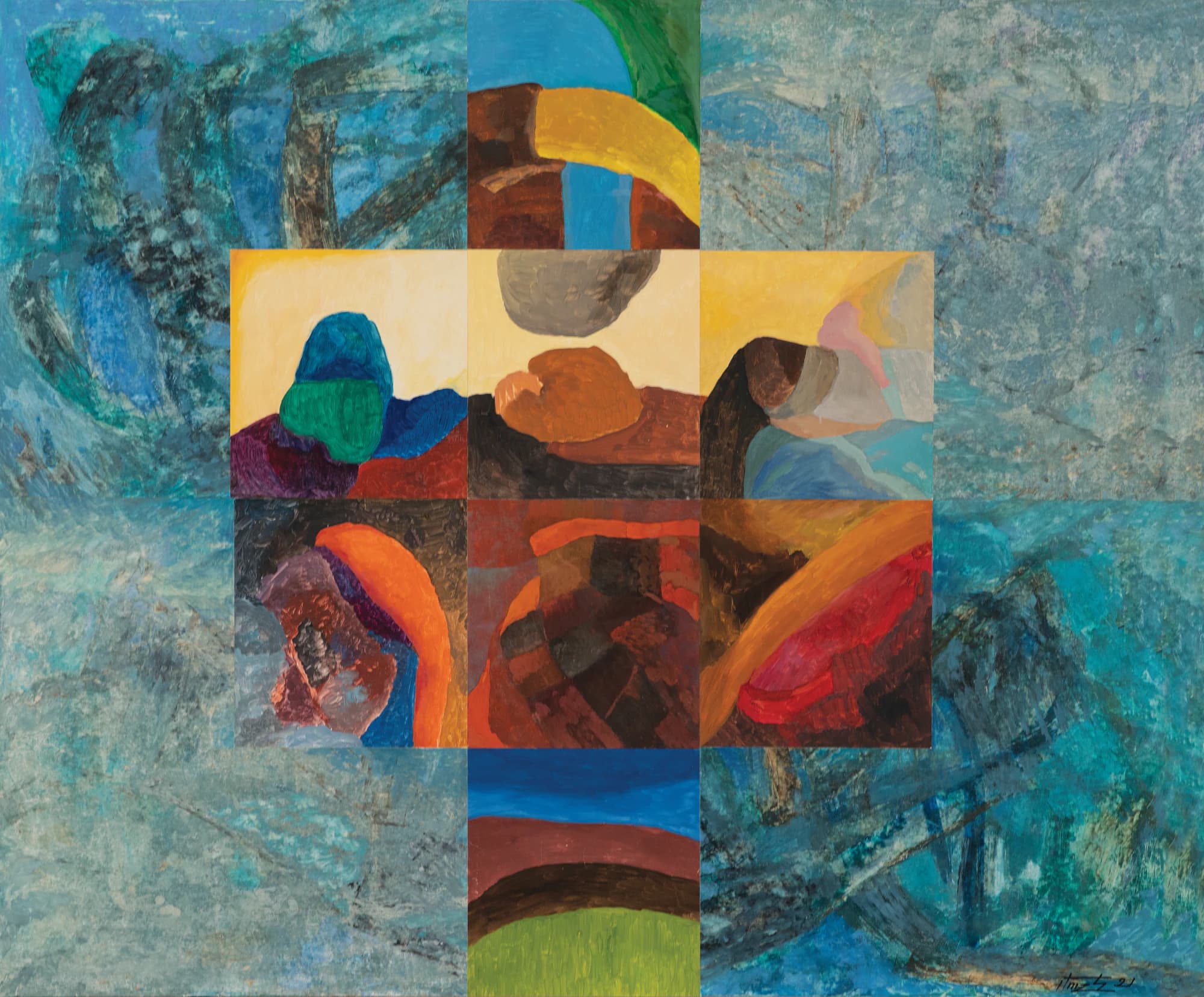 Abstract painting by Mushegh Mkhitaryan